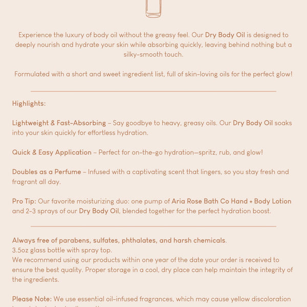 Dry Body Oil | Blush + Navy