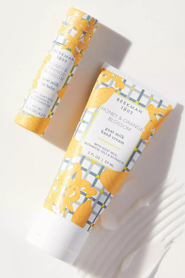 Hand Cream + Lip Balm Set | Honey & Orange Blossom
