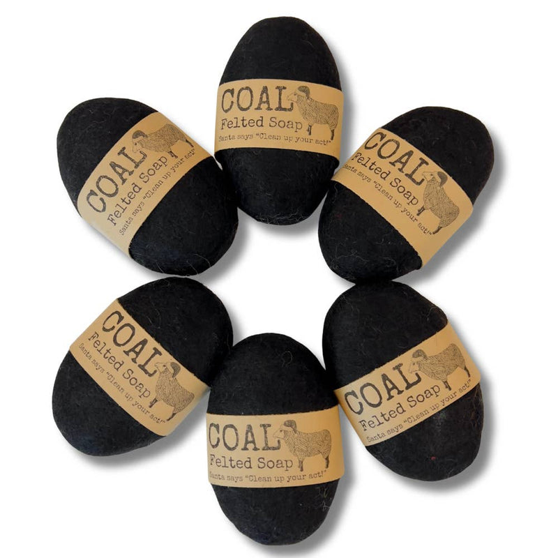 Felted Soap | Christmas Coal