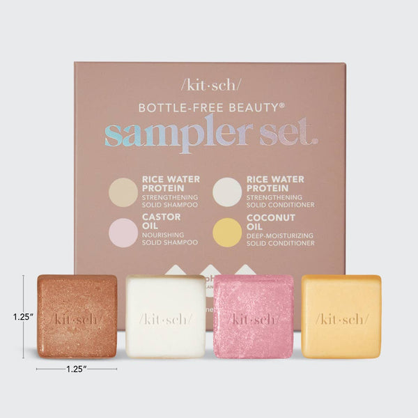 Bottle-Free Beauty 4pc Sampler Set | Shampoo + Conditioner