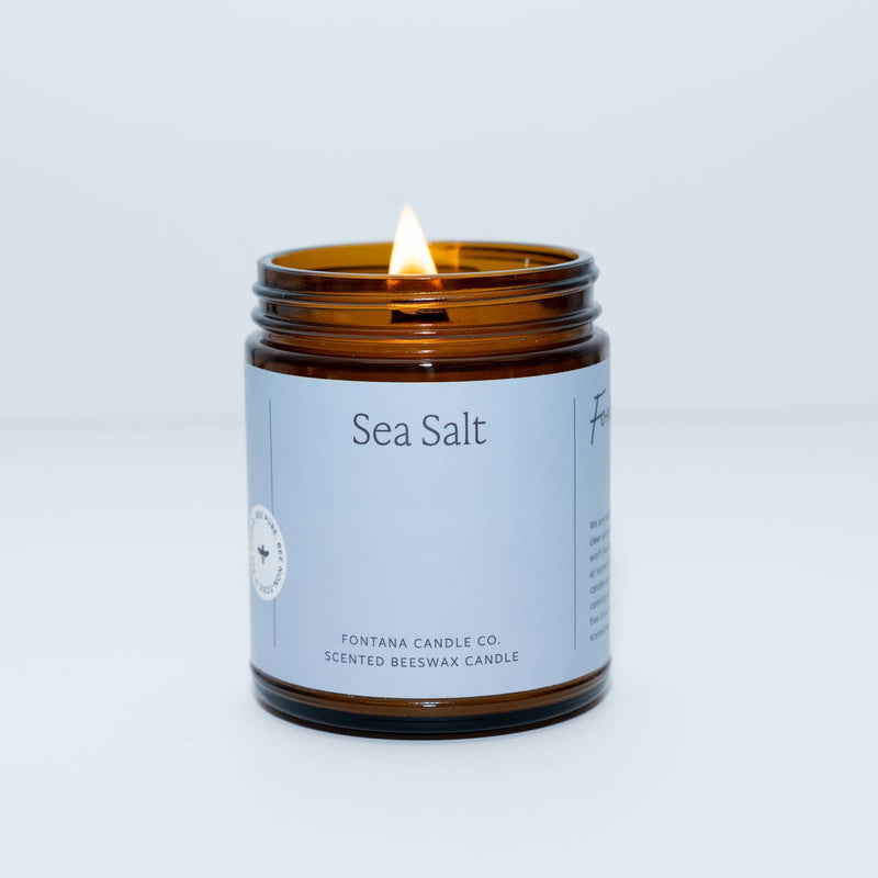 Sea Salt Beeswax Candle