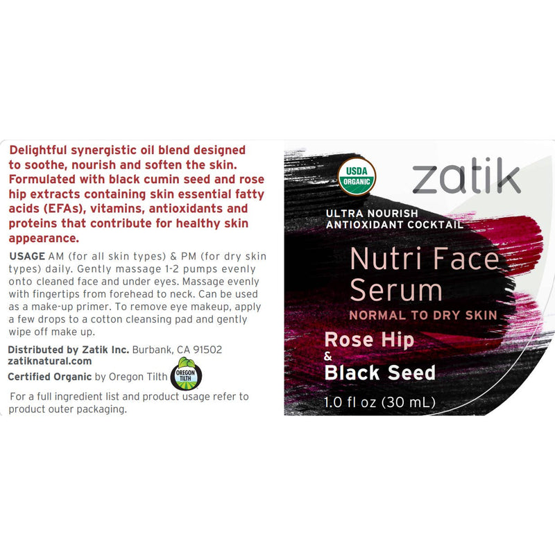 Nutri Face Serum | Rose Hip & Black Seed Antioxidant Serum