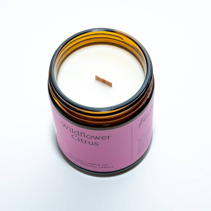 Wildflower Citrus Beeswax Candle