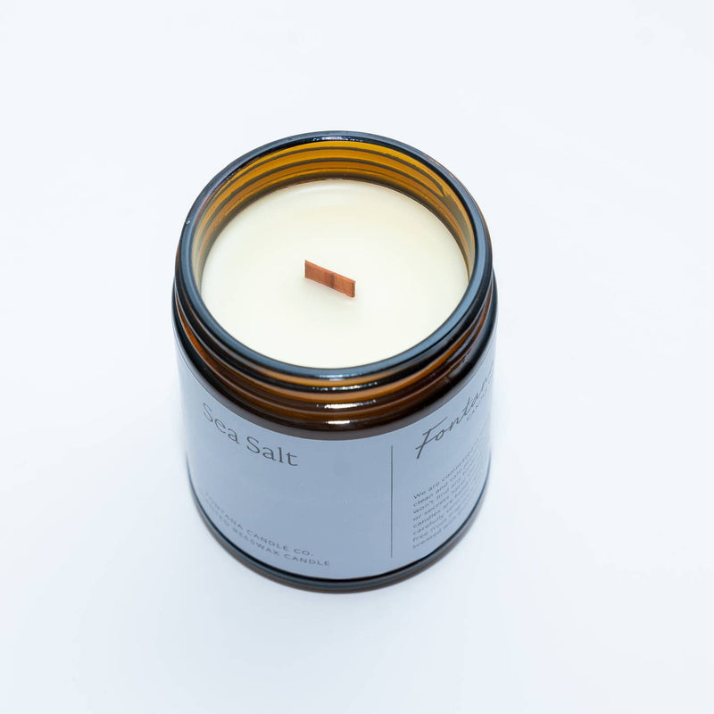 Sea Salt Beeswax Candle