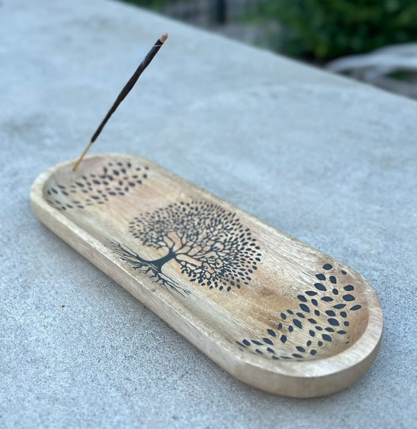 Wooden Boat Incense Burner | Tree Of Life