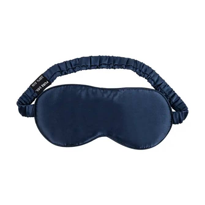 Blissful Sleep 100% Mulberry Silk Sleep Mask | Navy