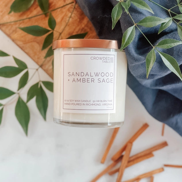 Sandalwood + Amber Sage Candle