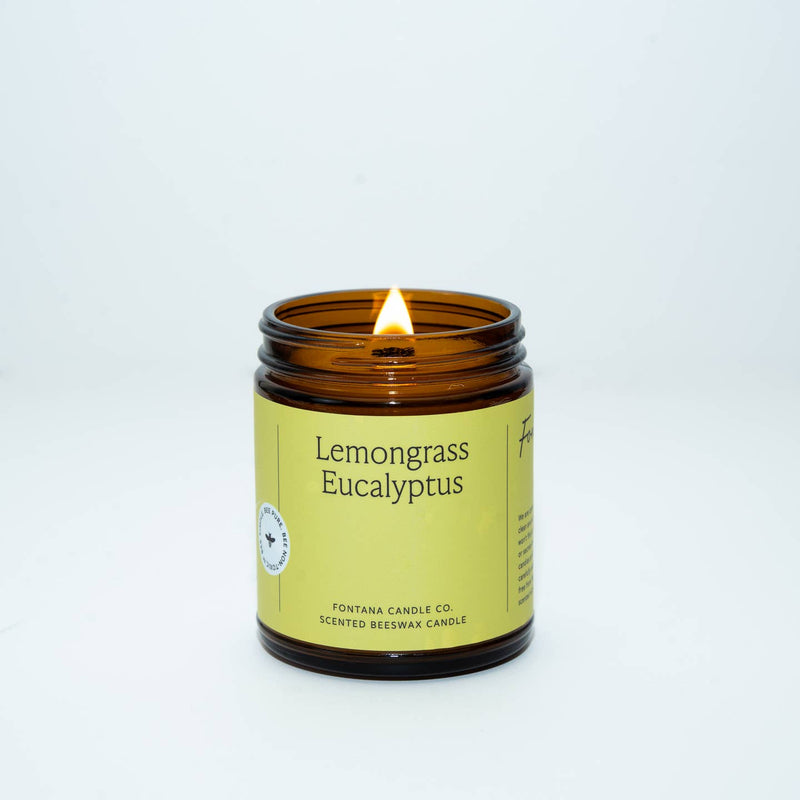 Lemongrass Eucalyptus Beeswax Candle