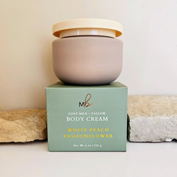 Goat Milk + Tallow Body Cream | White Peach Passionflower