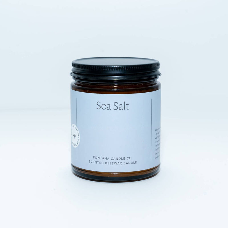 Sea Salt Beeswax Candle