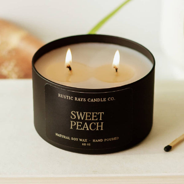 Sweet Peach Double Wick Soy Candle