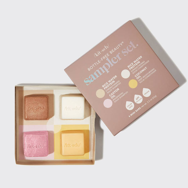 Bottle-Free Beauty 4pc Sampler Set | Shampoo + Conditioner
