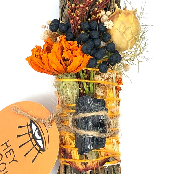 Ritual Gypsy 'HEY BOO' Ritual Wand - Yerba Santa + Black Tourmaline
