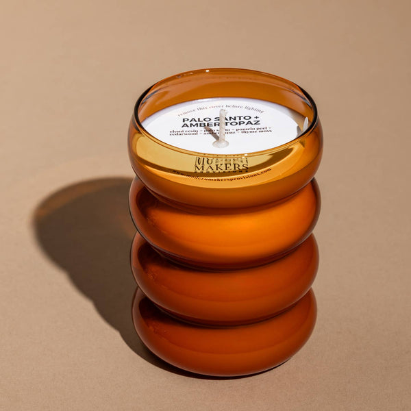Bubble Jar Candle | Palo Santo + Amber Topaz