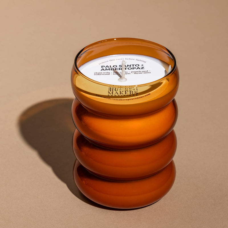 Bubble Jar Candle | Palo Santo + Amber Topaz