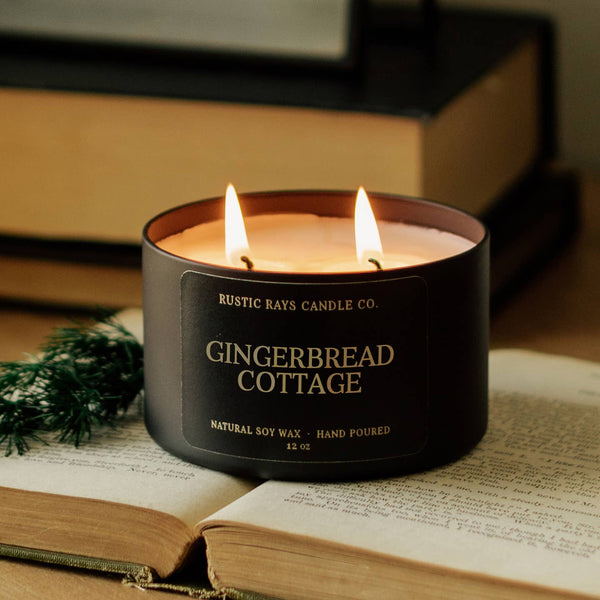 Gingerbread Cottage Double Wick Soy Candle