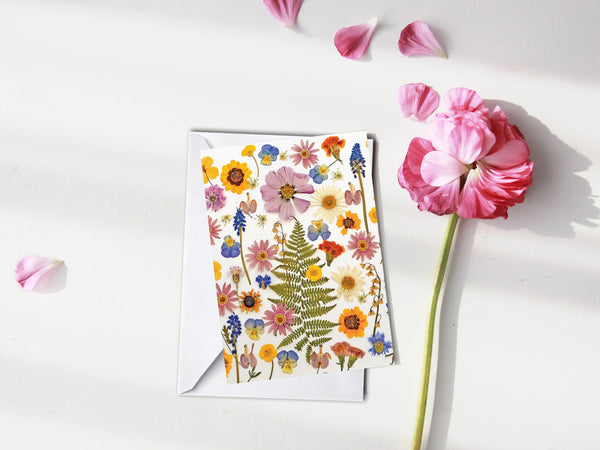 Summer Garden Flowers Card