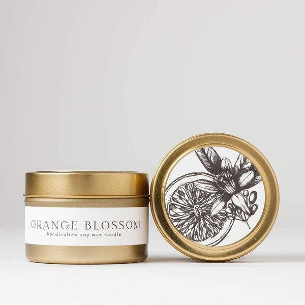 Orange Blossom Tin Candle