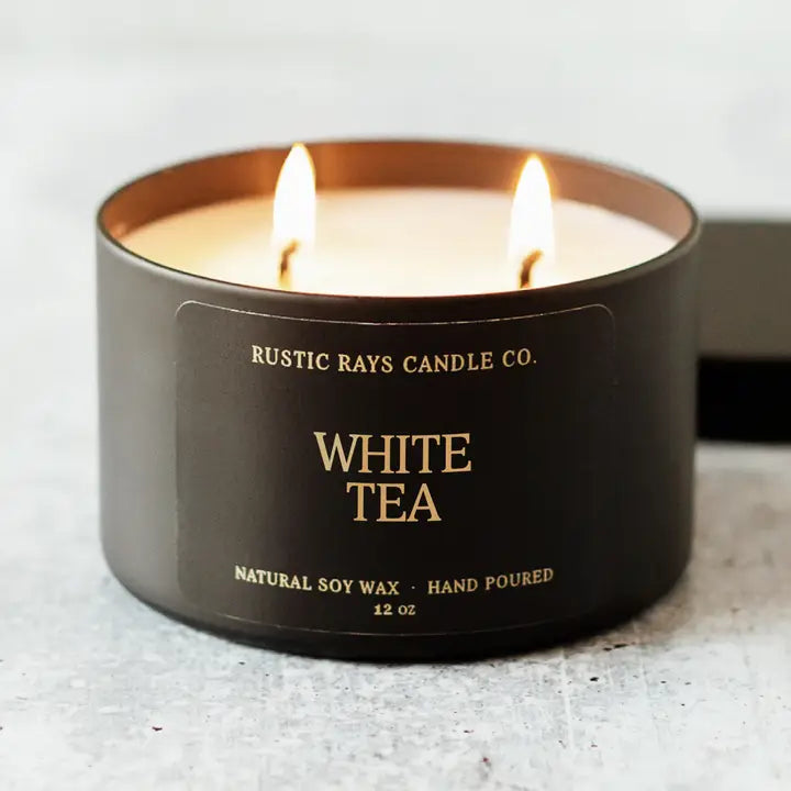 White Tea Double Wick Soy Candle