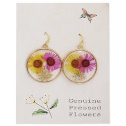 Bright Blooms Dried Flower Earrings