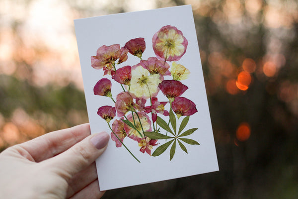 Red Lisianthus Card
