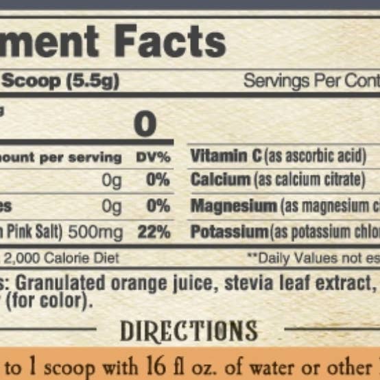 Clean Hydration Electrolytes | Orange