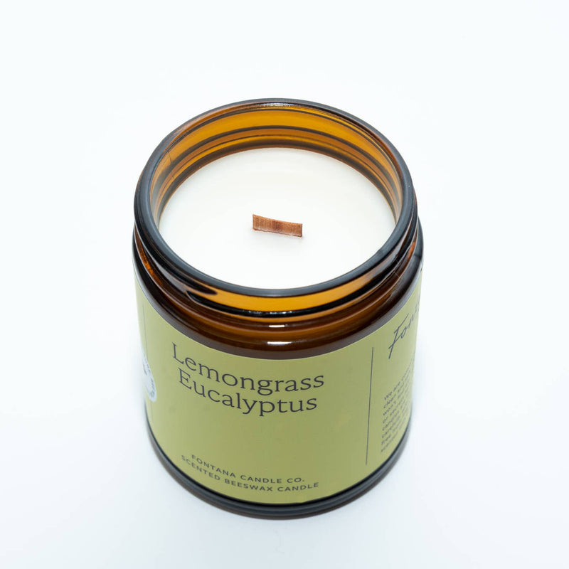 Lemongrass Eucalyptus Beeswax Candle