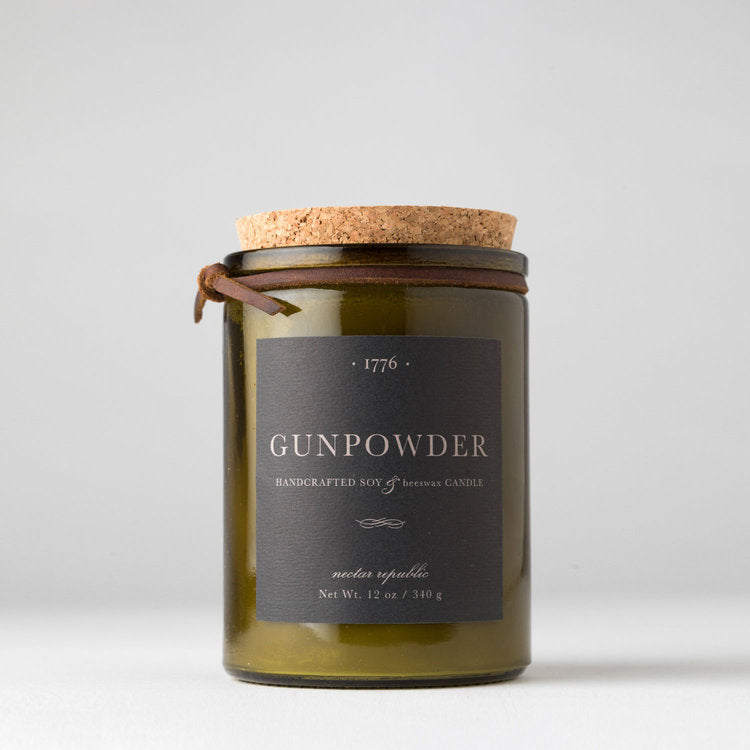 Gunpowder Soy Besswax Candle