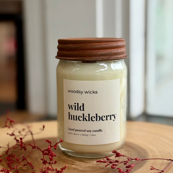 Wild Huckleberry Wood Wick Candle | 12 oz