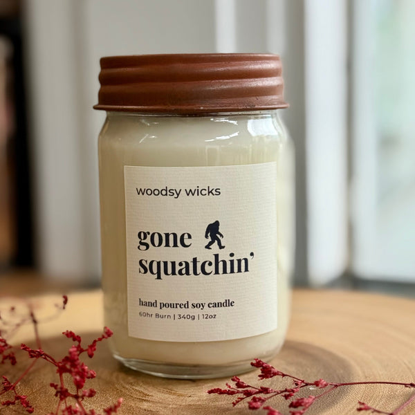 Gone Squatchin' Wood Wick Candle | 12 oz