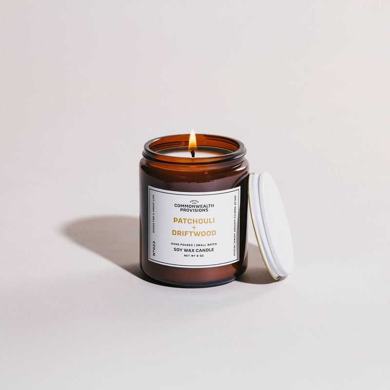 Soy Candle | Patchouli + Driftwood