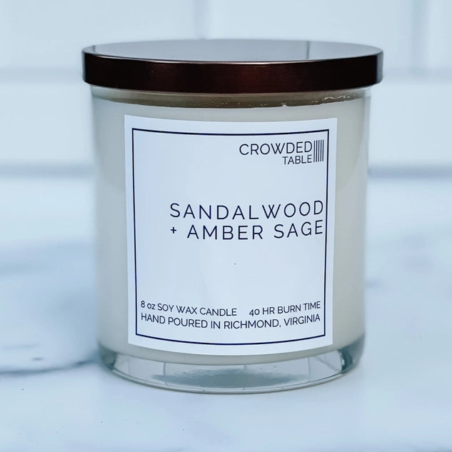 Sandalwood + Amber Sage Candle