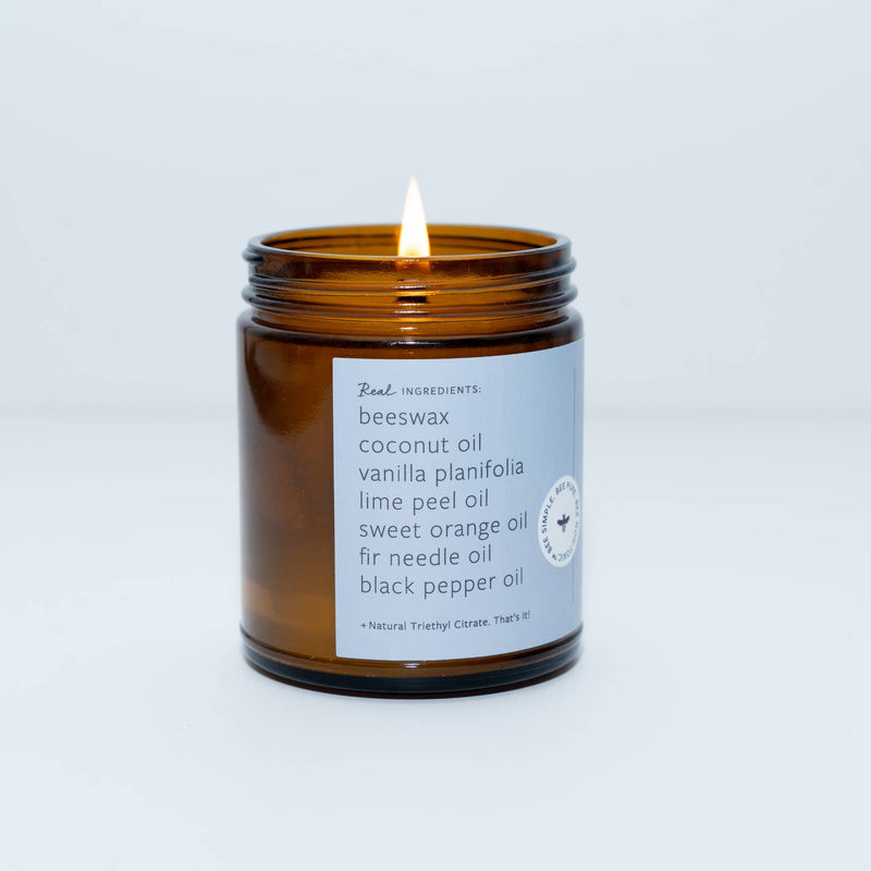 Sea Salt Beeswax Candle