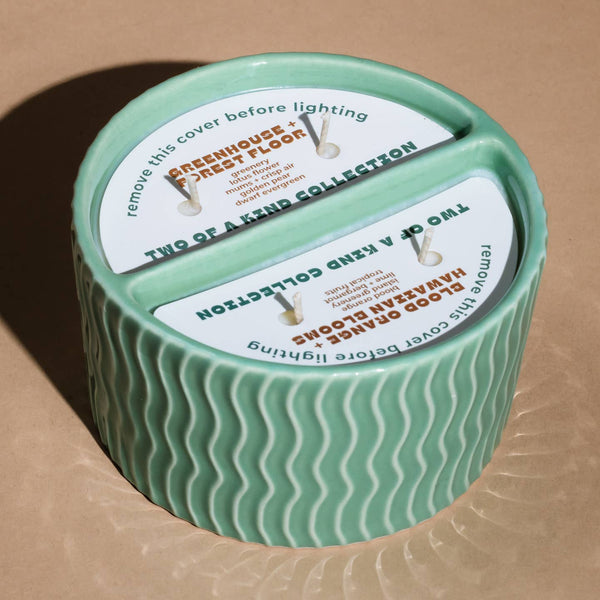 Two Of A Kind Candle | Greenhouse + Forest Floor & Blood Orange + Woodland Sage