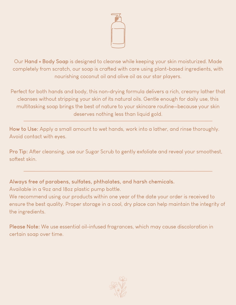 Hand + Body Wash | Sheer Vanilla 9 oz