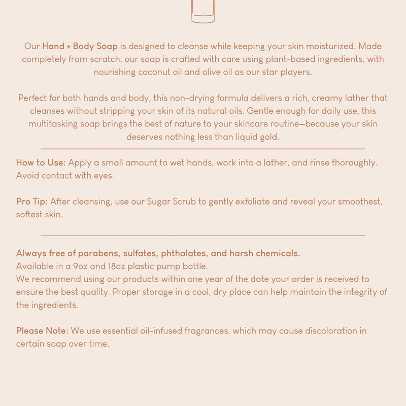 Hand + Body Wash | Brown Sugar Oat Milk | 9 oz