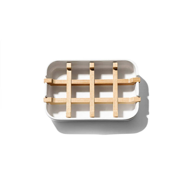 Finchberry White & Bamboo Soap Dish