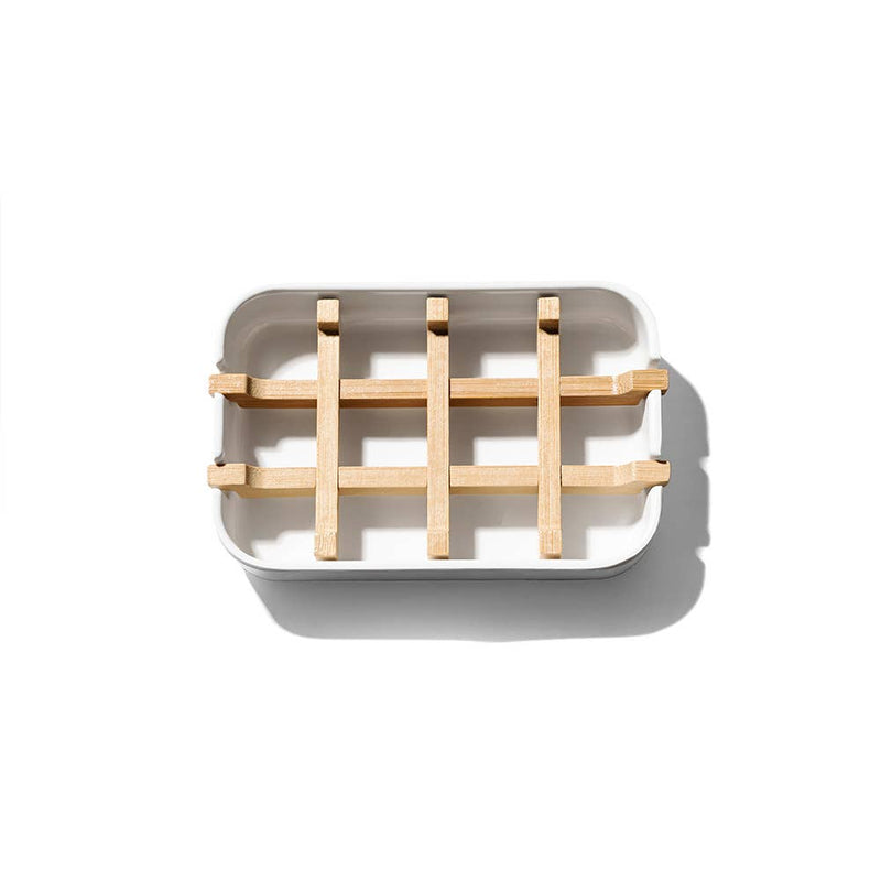 Finchberry White & Bamboo Soap Dish