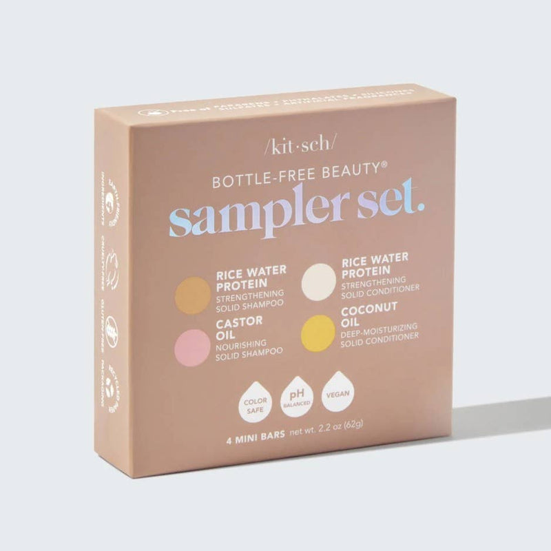 Bottle-Free Beauty 4pc Sampler Set | Shampoo + Conditioner