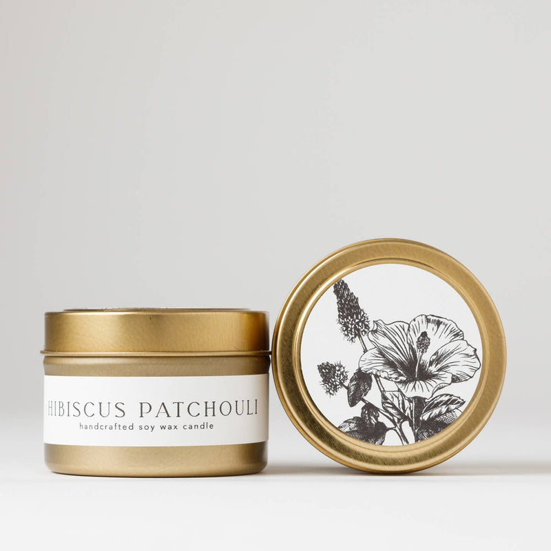 Hibiscus Patchouli Tin Candle