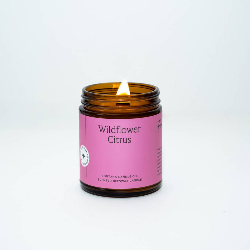 Wildflower Citrus Beeswax Candle