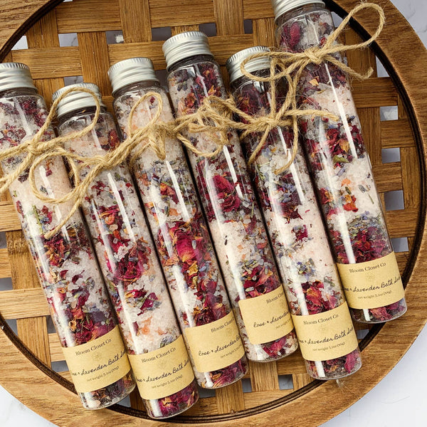 Large Test Tube Bath Salts | Rose + Lavender