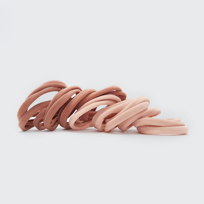 Nylon Hair Elastics | Blush