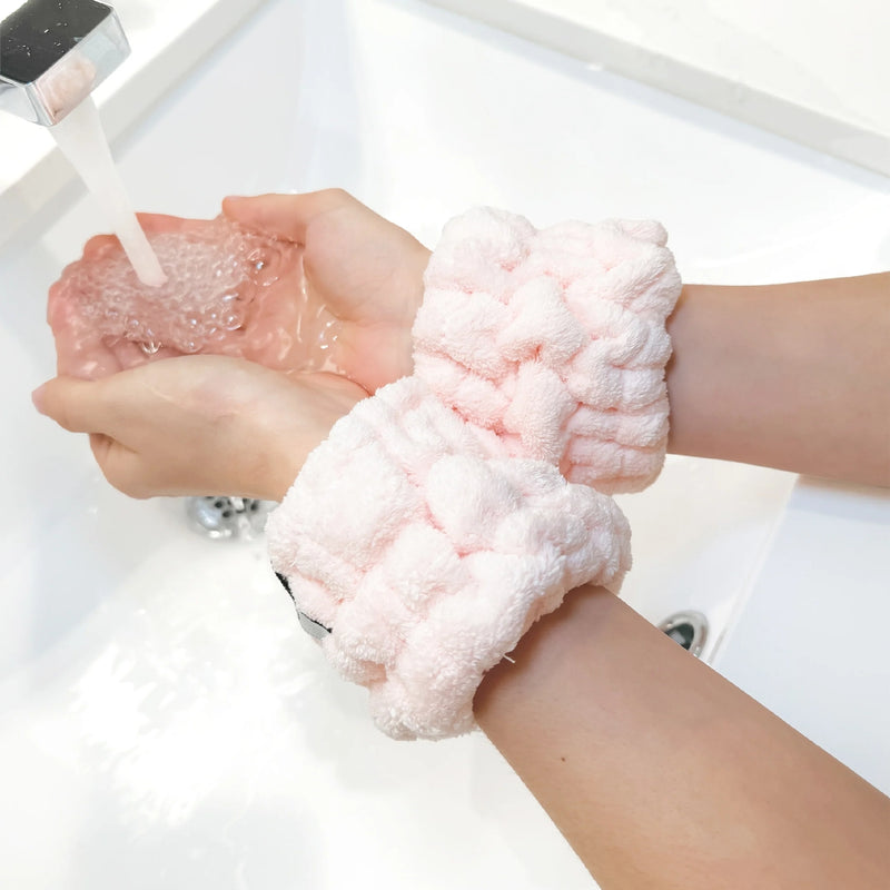 Skincare Headband + Wristband Set