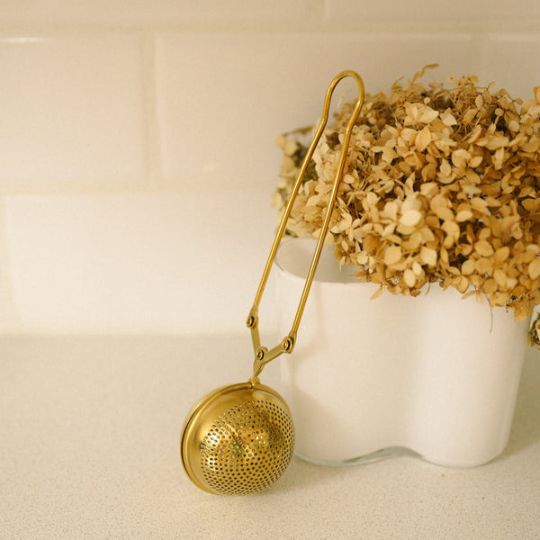 Globe Stainless Steel Tea Infuser | Gold