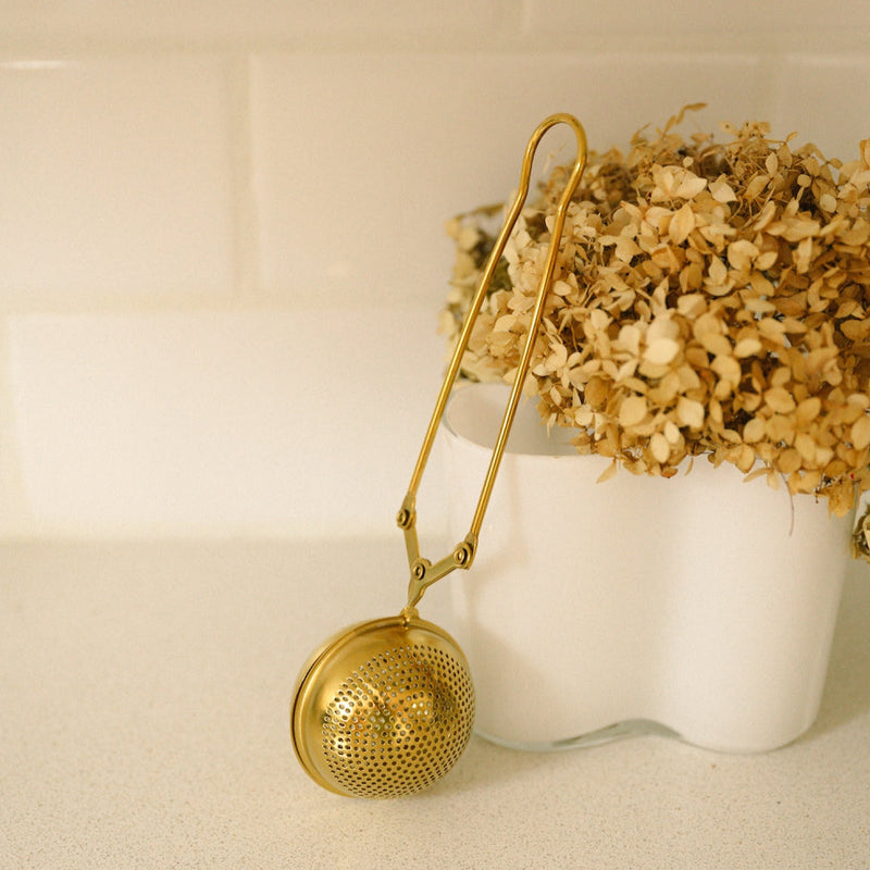 Globe Stainless Steel Tea Infuser | Gold
