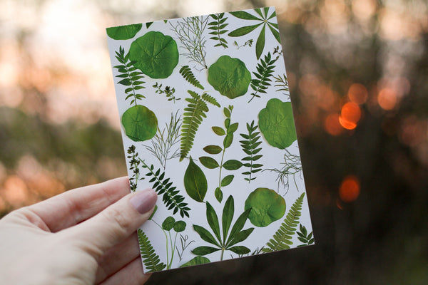 Green Leaves Mix Card