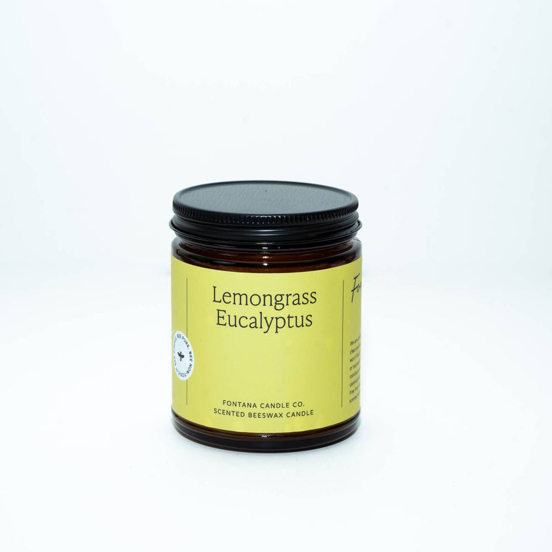 Lemongrass Eucalyptus Beeswax Candle