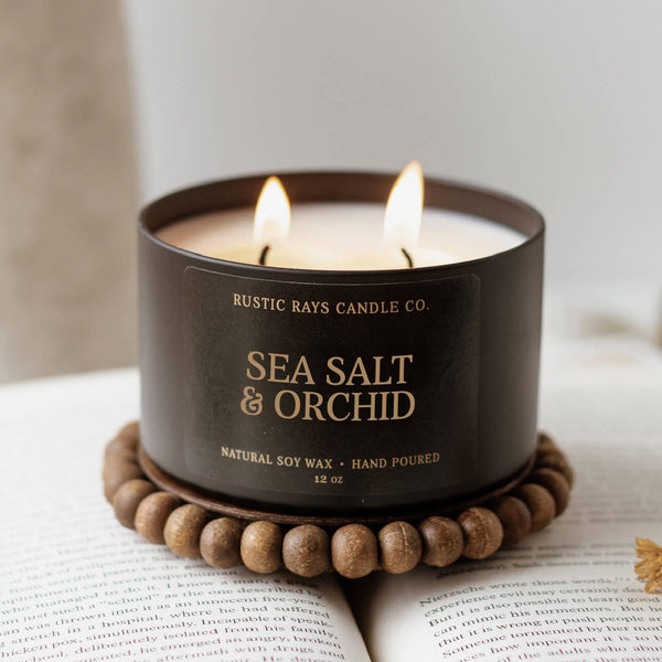 Sea Salt & Orchid Double Wick Soy Candle