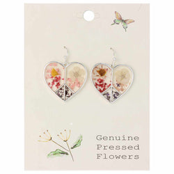 Peace And Love Dried Flowers Earrings